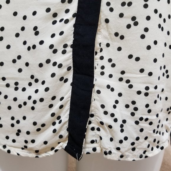 Maeve top 0 Bagatelle Button Down polka dot print long sleeve Anthropologie - Picture 9 of 16